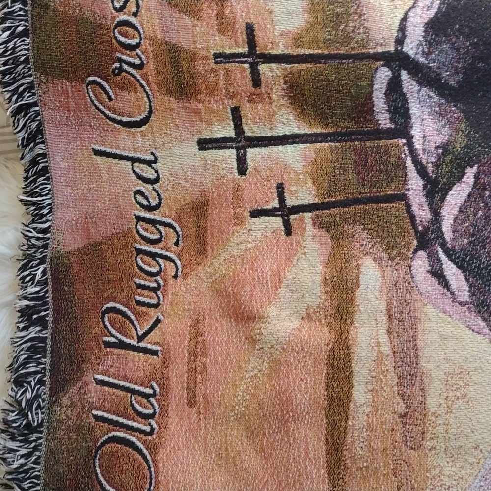 Old rugged cross throw/tapestry 48x60